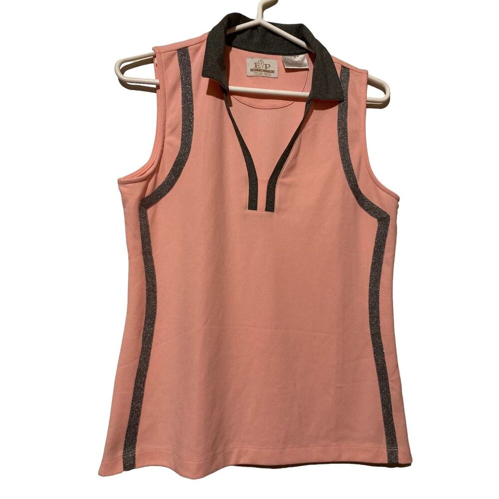 EP Pro Tech Tour Sleeveless Pullover Pink White Top sz Medium‎